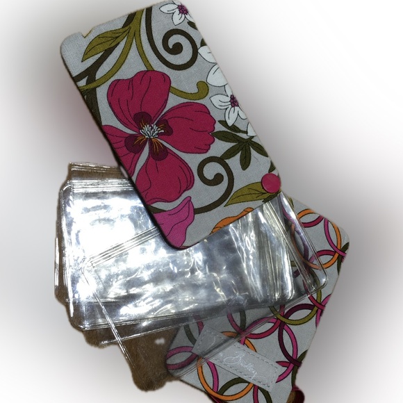 VERA BRADLEY RETIRED RARE Tea Garden Shoulder Bag w/ Card Holder Set EUC - Picture 14 of 14